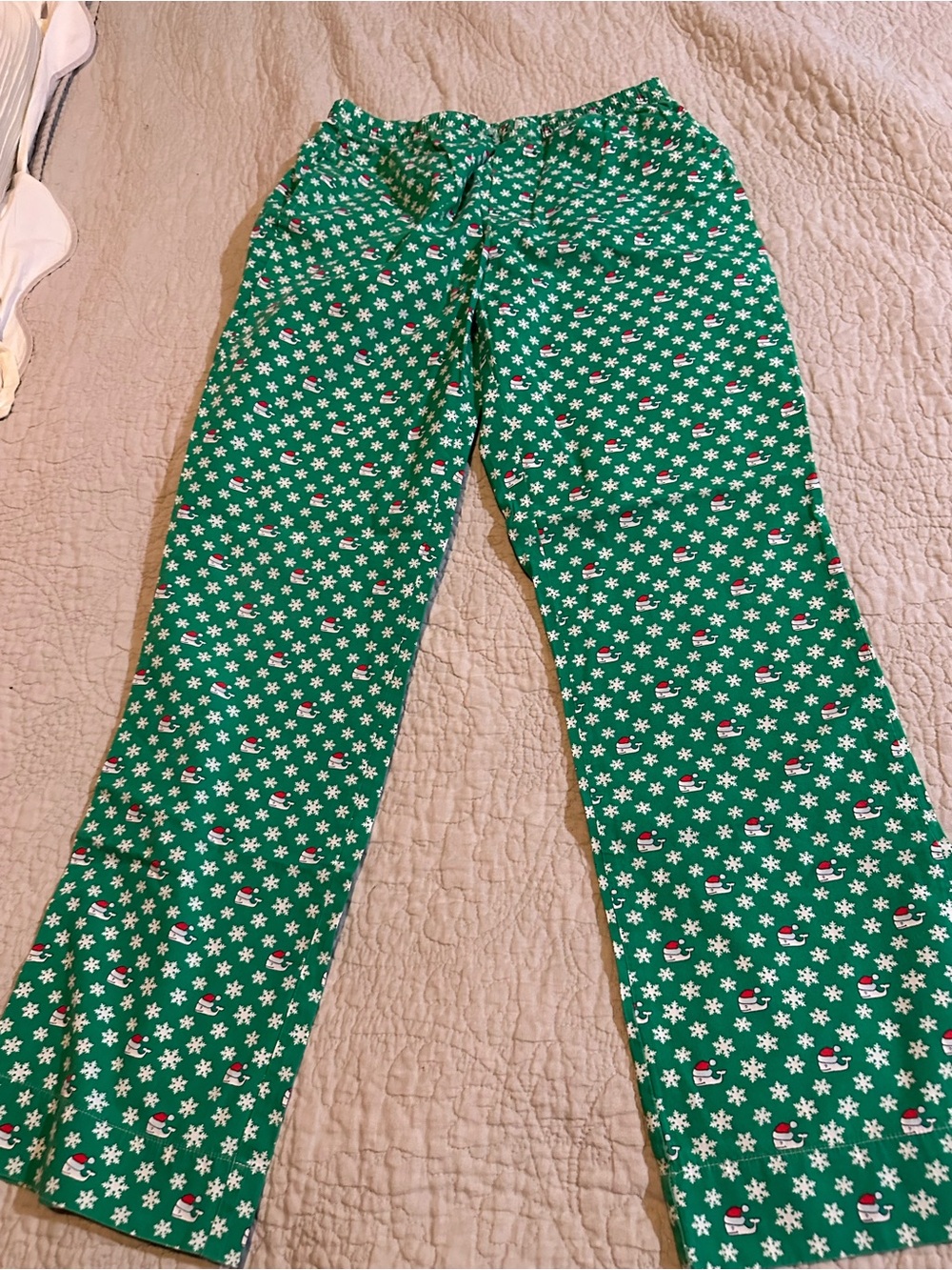 Kids Green Holiday Printed Lounge Pants